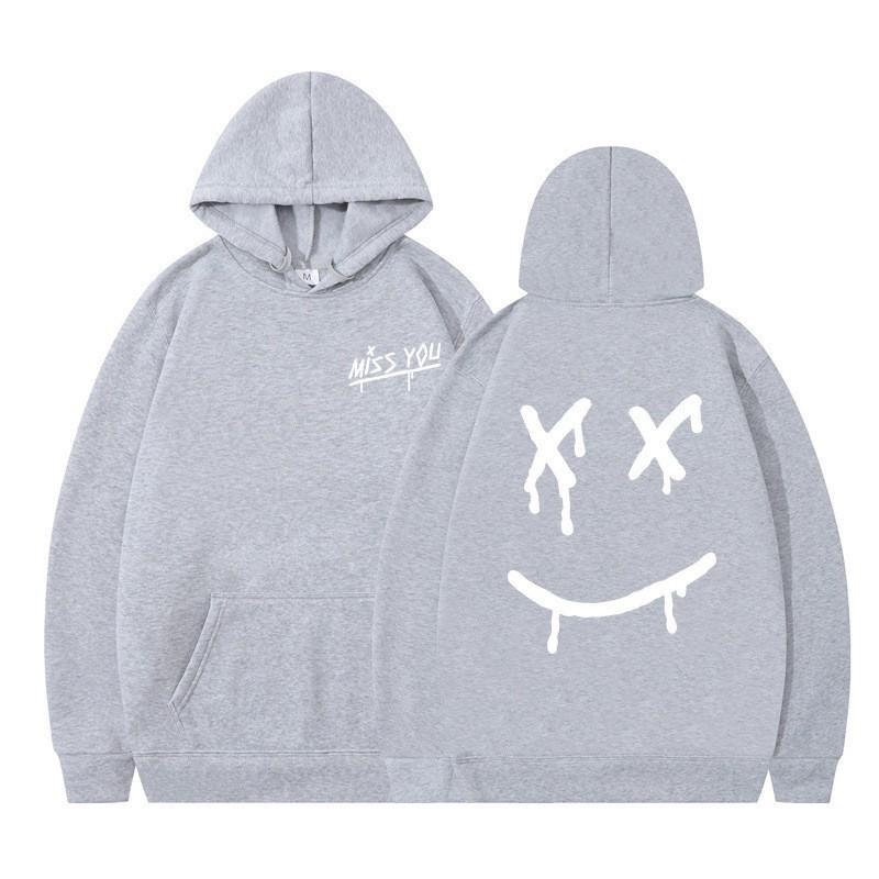 New autumn and winter rock one-way combination fashion printed fleece thickened sweater