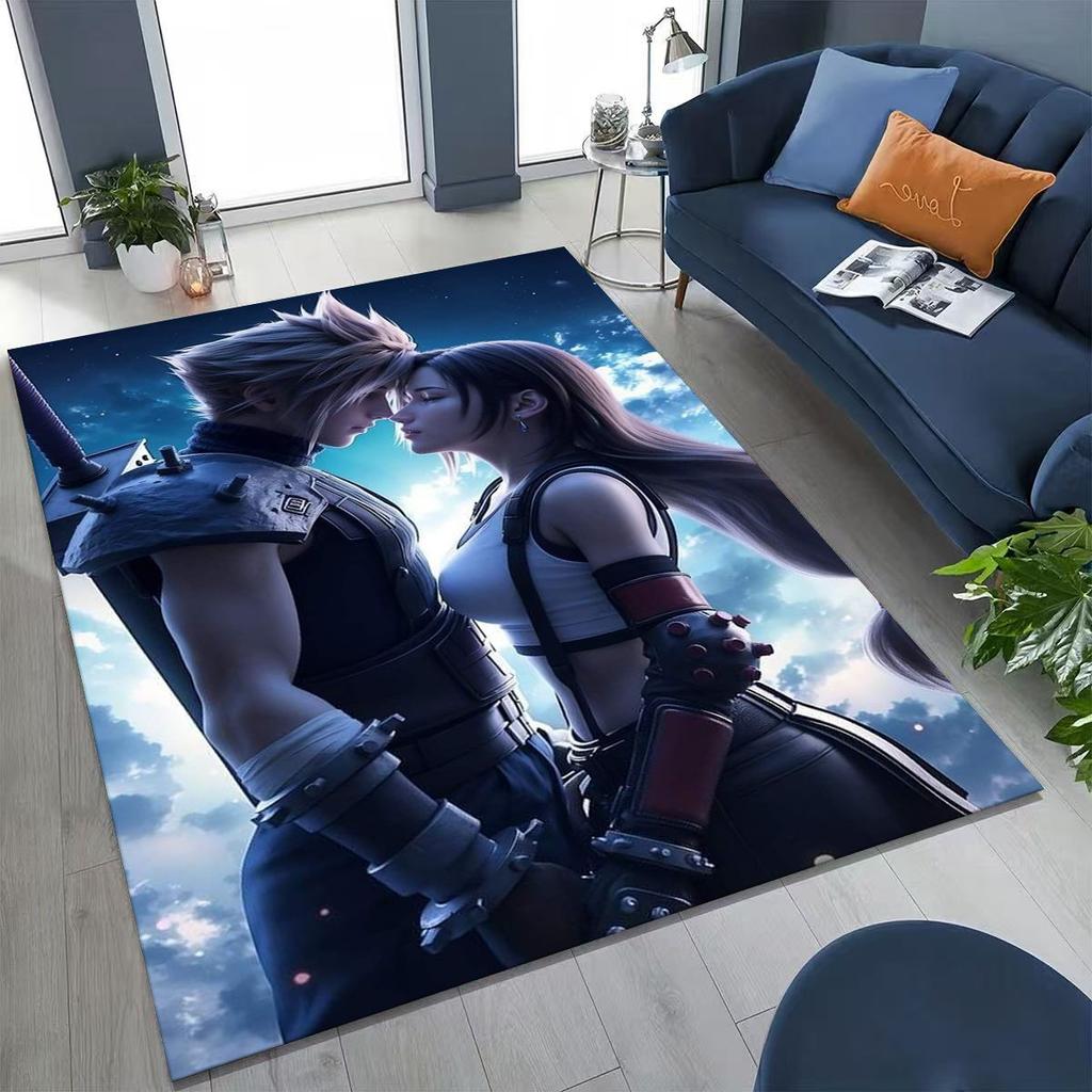 Мультяшный ковер Final Fantasy Сефирот Клауд Тифа для спальни гостиной дивана домашний коврик для декора, большой нескользящий напольный коврик
