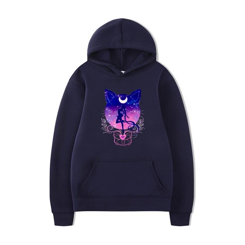 Wish Hoodie Japanese Anime Sailor Moon Water Ice Moon Girls Creative Sweater