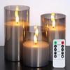 LED Lights for Home Electronic Candle LED Candle Decoration Glass Candle Full Set Remote Control Timer for Christmas Wedding