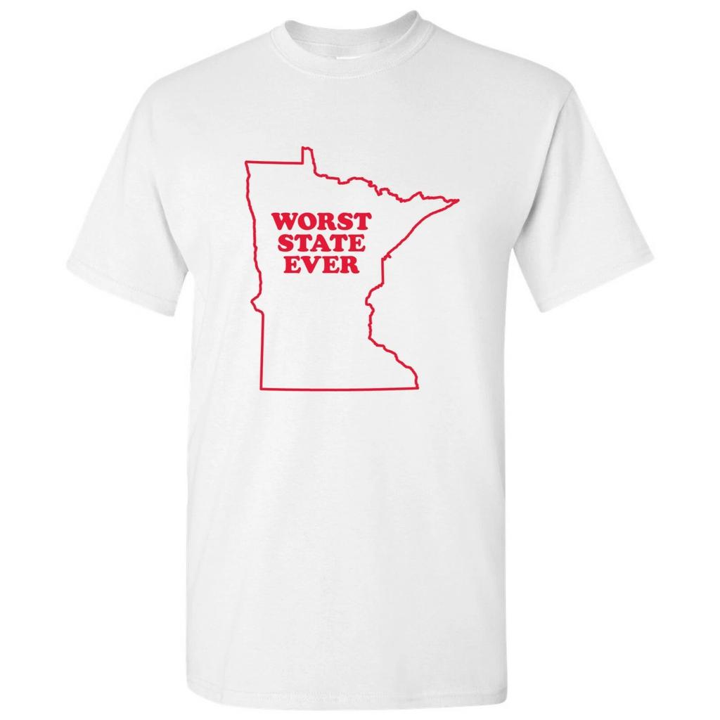 Minnesota Worst State Ever - Hometown Sports Rivalry T-Shirt - White