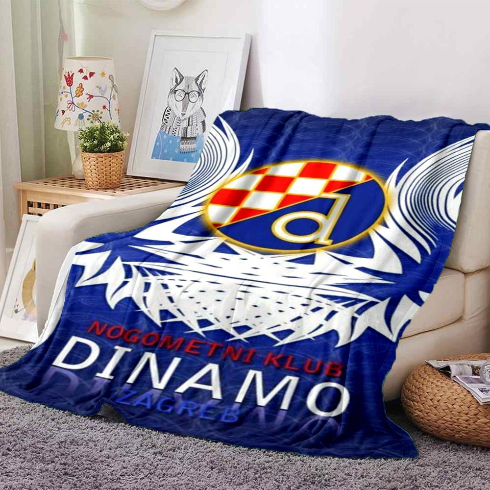Dinamo Zagreb Print Flannel Blanket High Quality Warm Comfortable Cover for All Seasons Perfect for Gifts Home Decor
