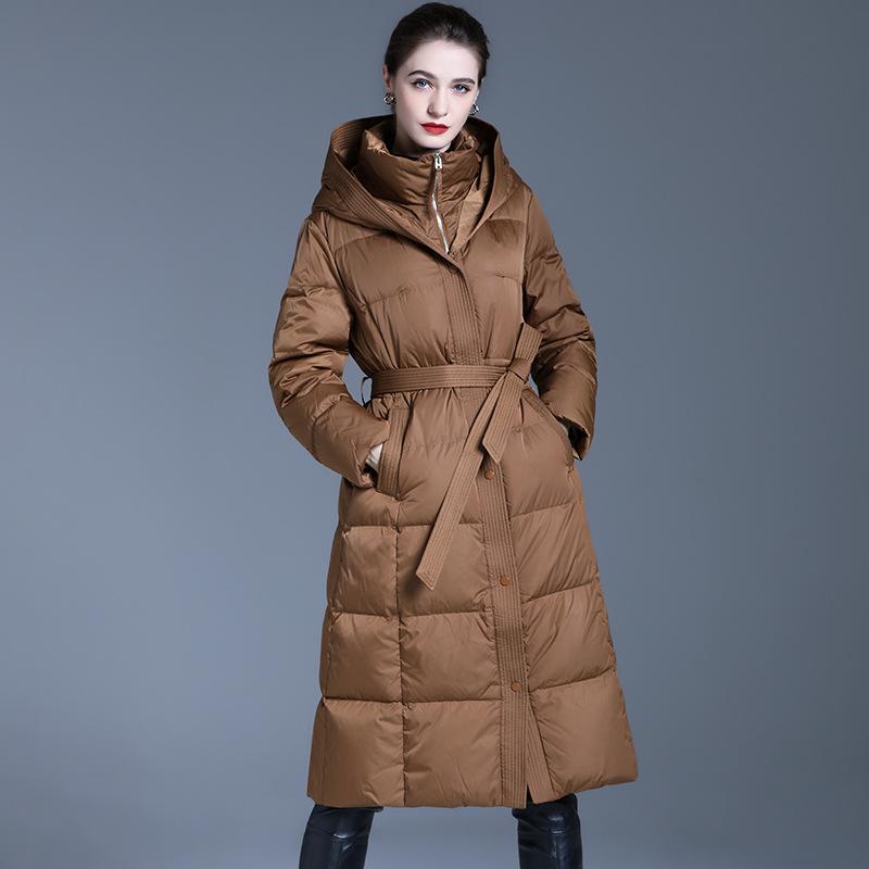 Winter New Down Jacket Women's Long Over-Knee Bread Jacket Temperament Fashion Loose Jacket