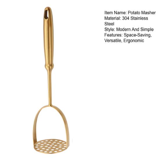 Yousheng Нержавеющая сталь Картофелемялка Эргономичная ручка Картофелепресс Многофункциональный ручной кухонный инструмент для разминания сладкого картофеля, овощей, фруктов