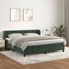 3127748 vidaXL Divan Bed and Mattress Dark Green 180x200cm Velvet