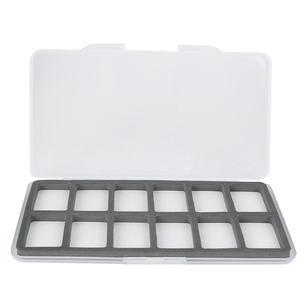 Магнитный ящик для хранения рыболовных снастей из ABS, чехол для рыболовных крючков и приманок с пенопластовым аксессуаром, 12 сеток