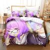 Hololive Neko Mata Okayu Комплект постельного белья Односпальный Полуторный Двуспальный Queen King Размер Комплект постельного белья Для взрослых Детей Спальня Комплекты пододеяльников 3D Аниме