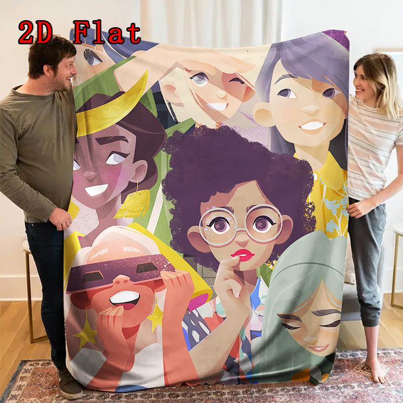 Ladies 2D Flat Pattern Flannel Blanket High quality All Seasons Warmth and Comfort Perfect for Christmas Gifts.DMT0925231