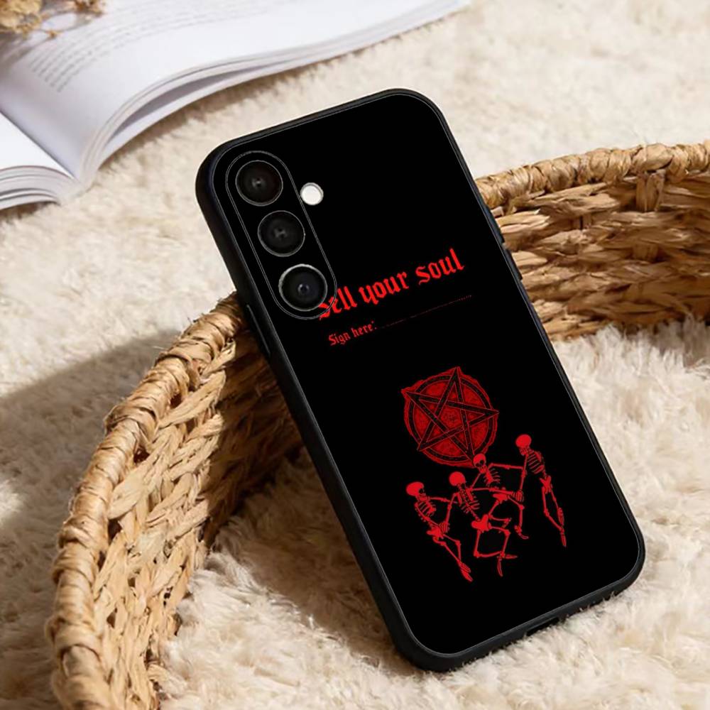 Hail S-Satan Phone Case For Samsung Galaxy A13,21s,22,31,32,52,53,71,72,73,Soft Black Cover