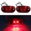 Truck LED Marker Lamp Side Marker Car Width Light 24V Universal Set of 2 (Red)