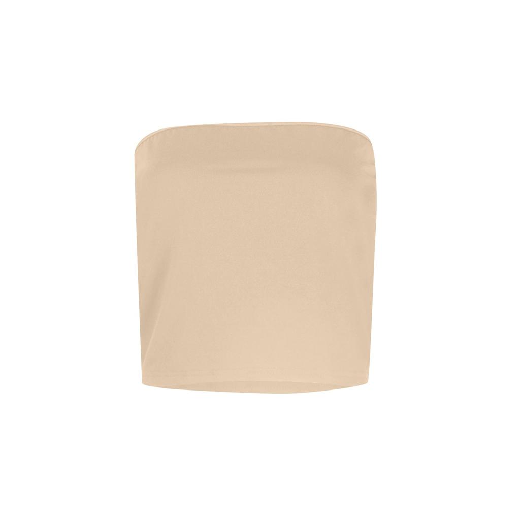 Женские топы-трубы без бретелек, укороченные топы, базовые бандо без рукавов с открытой спиной, милые летние наряды, сексуальные однотонные топы