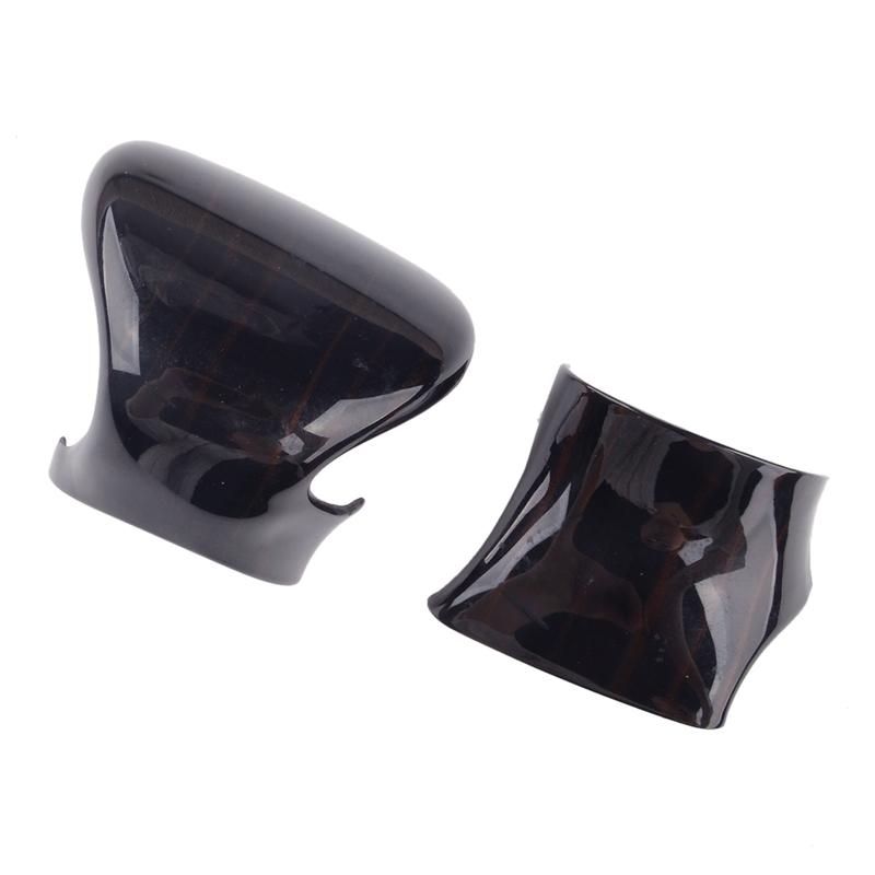 Car Auto Gear Shift Knob Cover Trim Fit for Lexus ES350 ES300h 2018 Black Wood Grain ABS