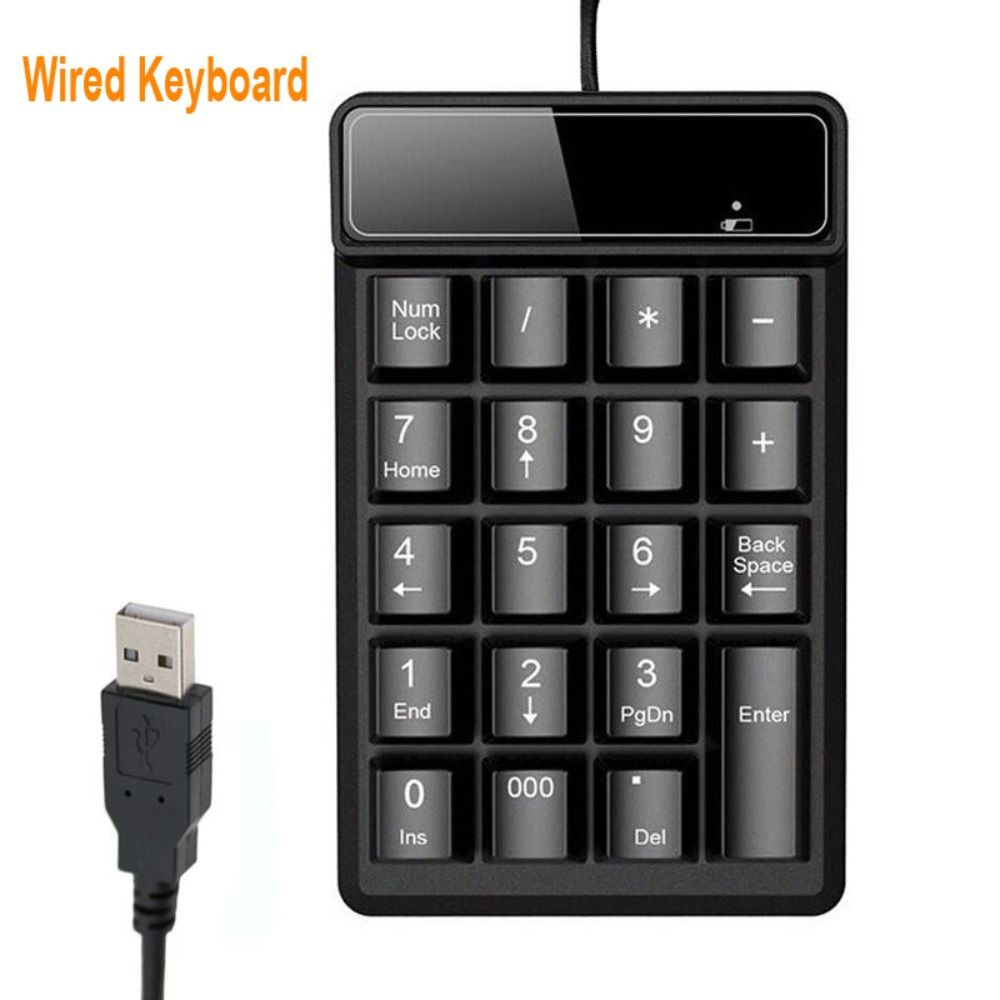 2,4 ГГц Беспроводная Проводная Клавиатура Bluetooth Мини USB Цифровая Клавиатура 19 Клавиш Цифровой Блок Клавиш Numpad Приемник для Бухгалтерского Ноутбука ПК