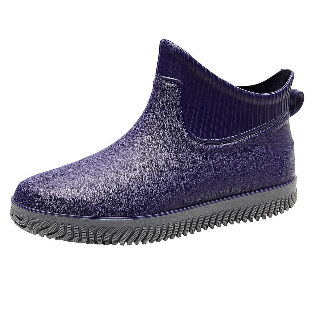 Мужская короткая нескользящая водонепроницаемая обувь, резиновые сапоги, модная обувь, обувь для рыбалки