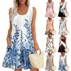 Womens Summer Dresses Loose  Sleeveless Sundresses Dress With Pockets