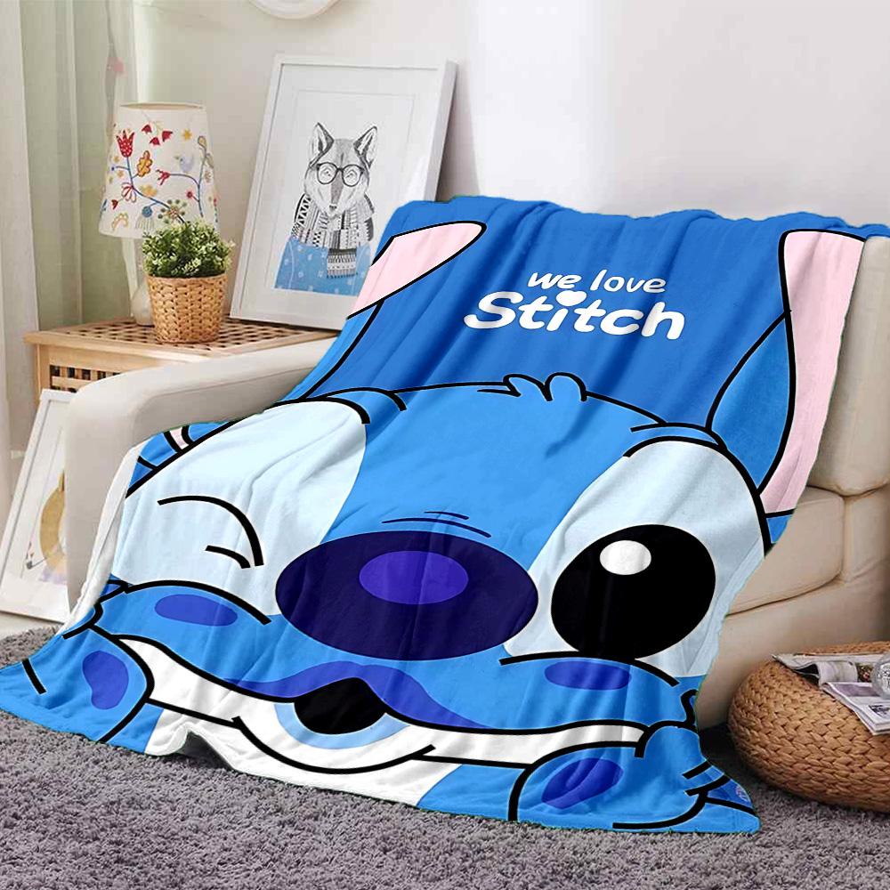1pc Stitch Tropical Paradise Flannel Blanket,Ultra Soft Warm Plush Throw for Home Bedroom Bed Sofa Cover Camping Picnic gift Y7178