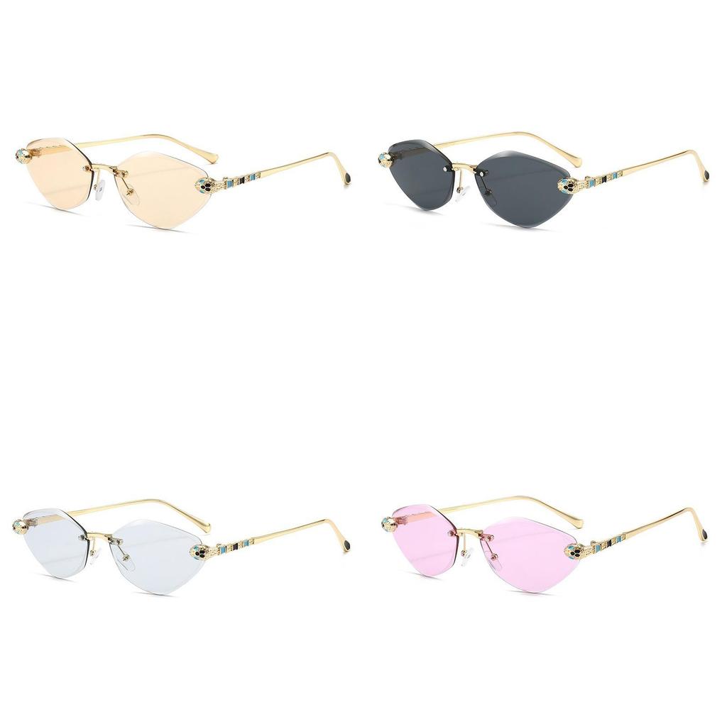 Geometric Square Metal Frame Sunglasses With Uv400 Protection For Fashionable Outdoor Activities
