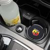 2PCS Car Coasters Water Cup Slots Non-Slip Mat Waterproof Cup Pad For Abbas Abarth Punto 124/125/500 Ducato Car Accessories