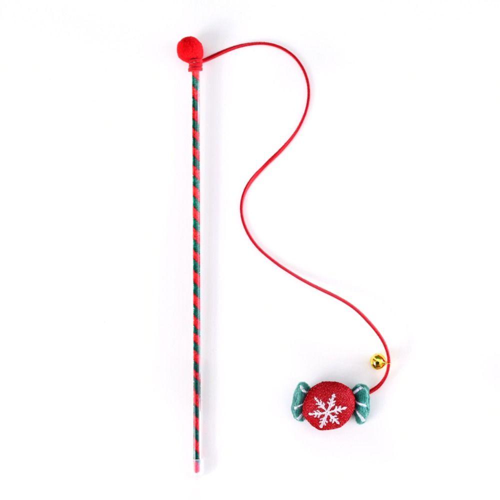 Pet Playing Cute Exercise Funny Cat Tease Toy Christmas Cat Wand Tease Wand Interactive Stick