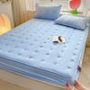Утолщенный мягкий защитный чехол для матраса большого размера, однотонная простыня на резинке, вышитый чехол для матраса