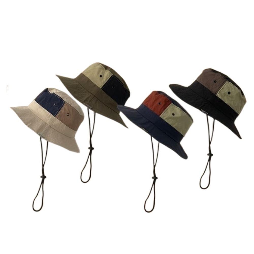Quick-dry Mountaineering Hat Big Brim Sun Protection Bucket Cap Simple Hiking Fisherman Hat Travel