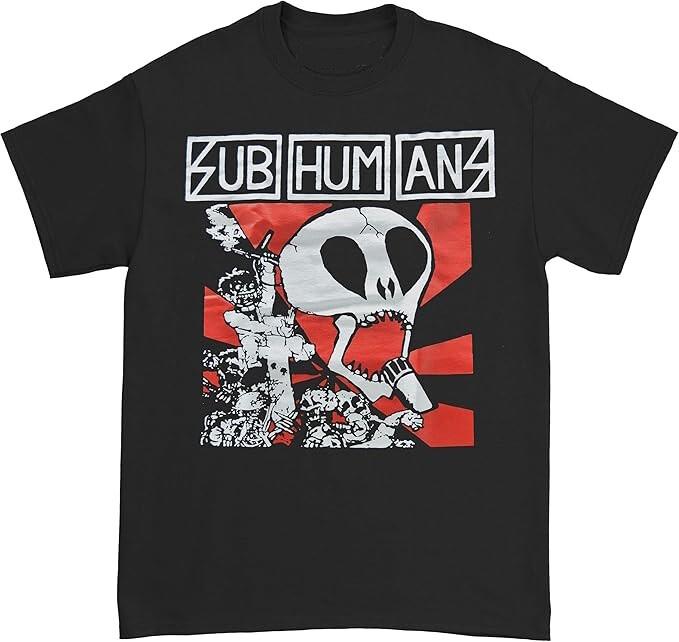Subhumans Skeleton Mic T-shirt - Live Album Shirt - Mens Tees