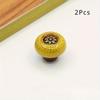 2pcs Colored Ceramic Cabinet Knobs Leopard Glass Round Single Hole Pulls with Mounting Hardware for Closets