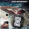 Digital Watch, Outdoor Sport Watch, 50M Waterproof Swimming Wristwatch, LED Men Watch