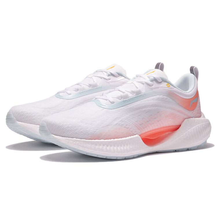 Li Ning супер легкие 19 амортизирующие нескользящие износостойкие низкие кроссовки для бега женские кроссовки белые оранжевые ARBS002-1