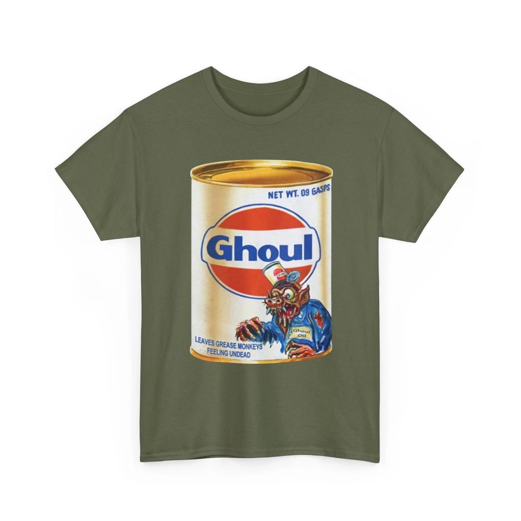 Wacky Packages Масляная банка Гуля Печатная коллекционная футболка Смешная глупая пародия на Gulf