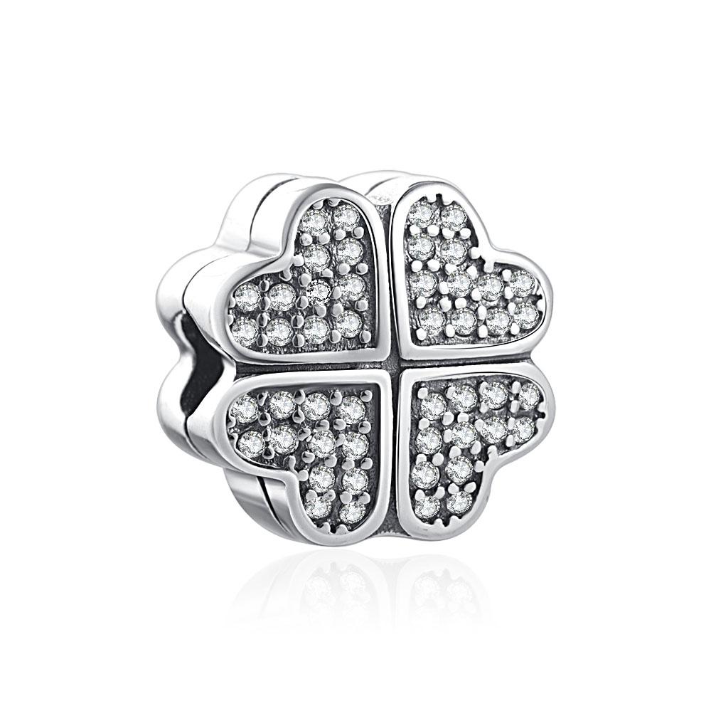 Copper Oriental Green Hollow Lucky Clover Charm Pearl Talisman Pendant Fit For Original Bracelet Necklace Diy Boutiquejewelry