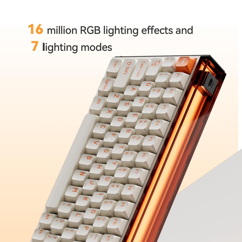 MelGeek MADE84 Pro Wired US English Hall Effect Magnetic Switch Gaming Rapid RGB Snap Tap Adjustable Online HIVE Customization Keyboard, Layout,