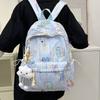 Школьный рюкзак Девочки Высокая ценность Инс Ветер Большая вместимость Ученики средней школы Простой и милый Кампусный рюкзак.