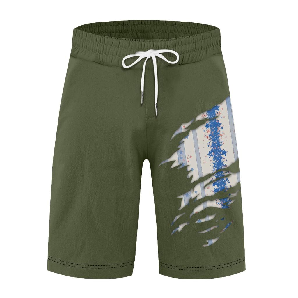 Мужские летние большие повседневные свободные спортивные брюки пляжные шорты