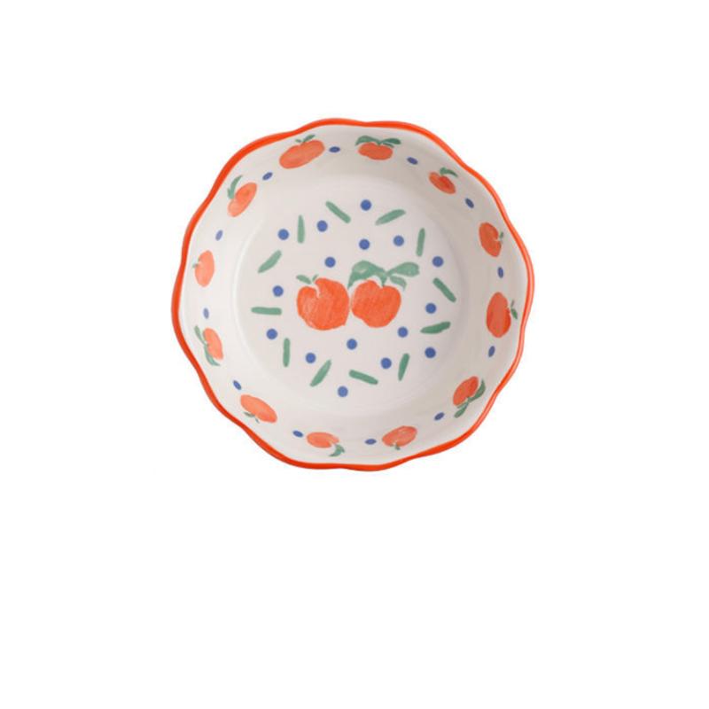 Керамическая салатница, милая фарфоровая миска, миска для риса, креативная маленькая миска, бытовая миска, одна десертная миска, тарелки с фруктами