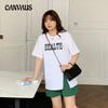 Плюс Размер Женская Летняя Новая Свободная Тонкая Модная Футболка С Короткими Рукавами