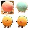Cartoon Hamburger Plush Cushion With Short Plush Material For Home Decor And Comfort