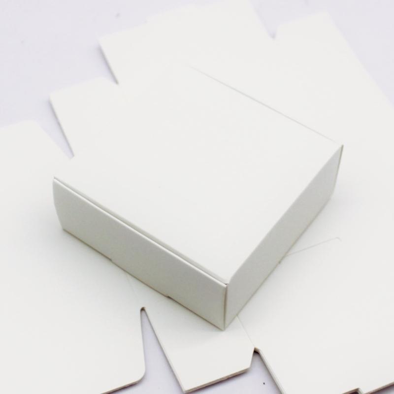 10 шт. 7,5x7,5x3 см Картонные подарочные коробки Крафт Бумага DIY Ручная Упаковка Для Рождественских Конфет Торта Подарков