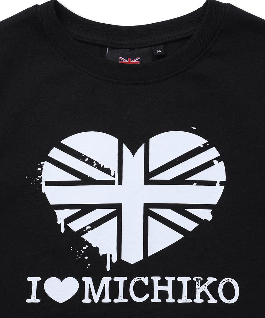 Michikoleondeonkosino Топ с принтом Union Jack, тающий, черный