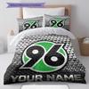 Hannover 96 Custom Name Pattern Bedding,Quilt Set Quilt Cover Pillowcase Home Birthday Gift(1 * duvet cover + 2 * pillowcase, without core)