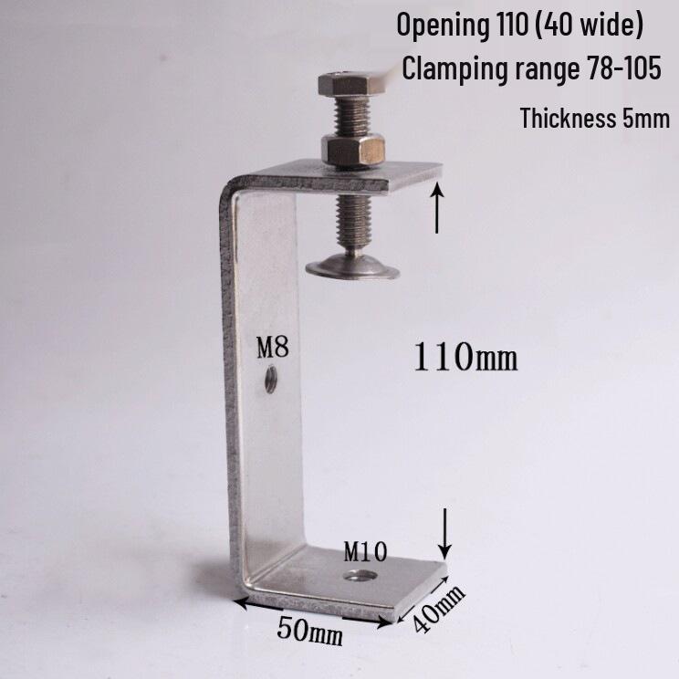 U-образный хомут для труб из нержавеющей стали 304 с петлей для подъема, затягиваемый вручную