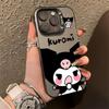 Серебряный чехол для телефона Kuromi для Apple iPhone 12 Pro Max, 13, 14, 15, 16, 17