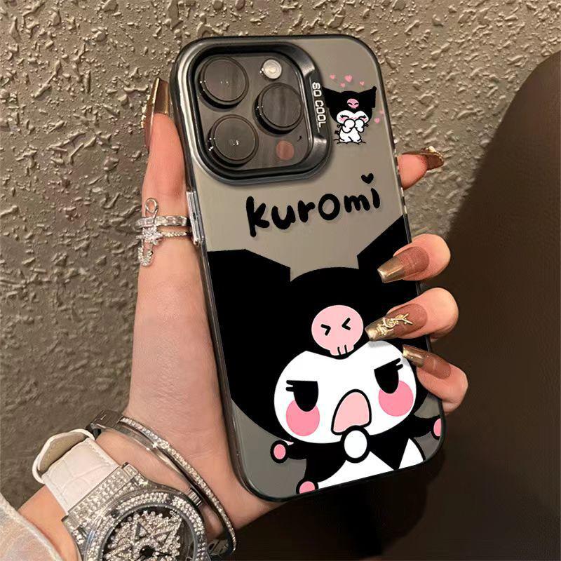 Серебряный чехол для телефона Kuromi для Apple iPhone 12 Pro Max, 13, 14, 15, 16, 17