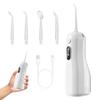 TokTech Oral Irrigator Jet Washer 3 Types of Water Flow Modes 4 Replacement Nozzles 230ML Removable Tank Oral Cleaning Device Cordless Portable Teeth