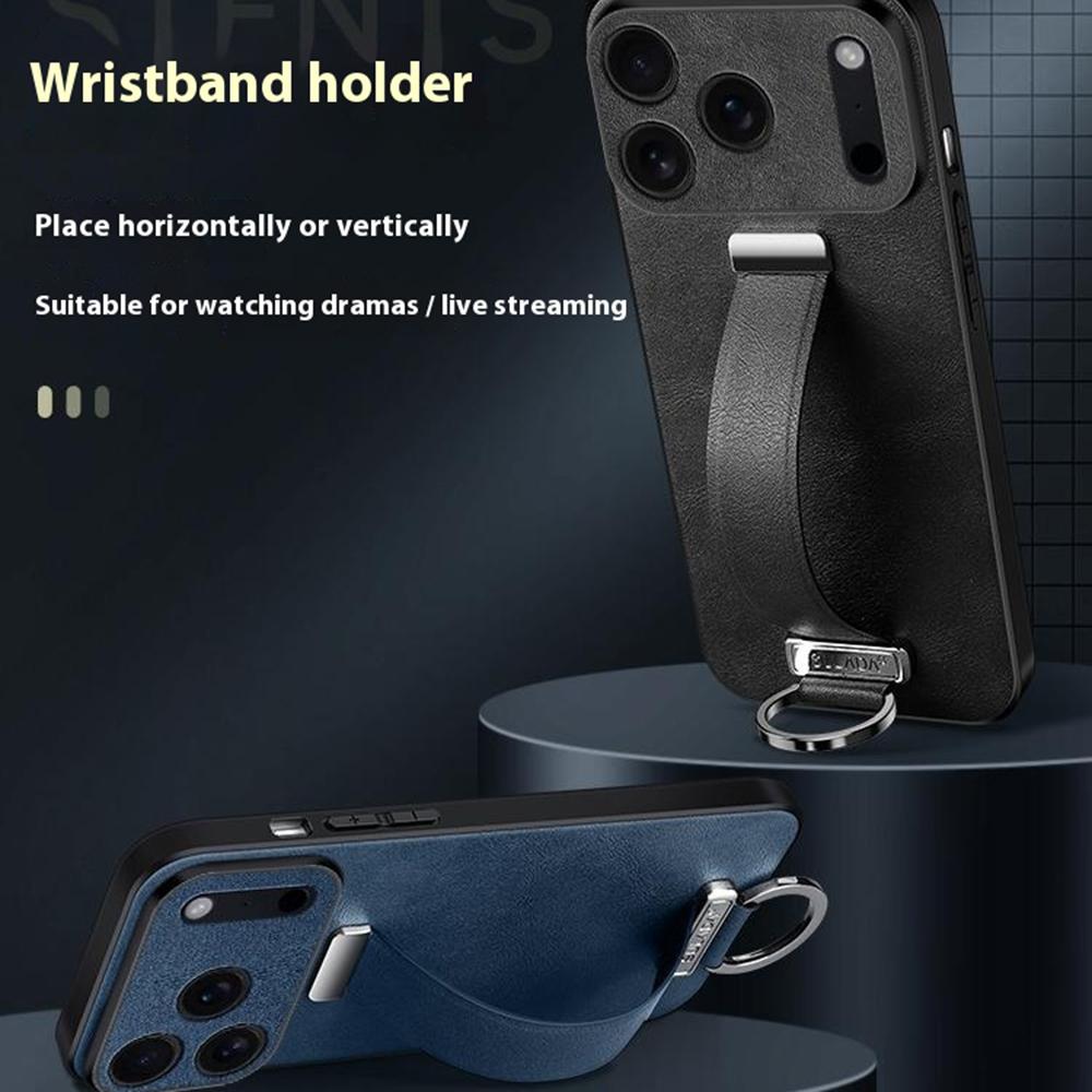 SULADA Серия Fashion для iPhone 17 Pro Max Чехол Ремешок Подставка Кожаная Задняя Крышка для Телефона