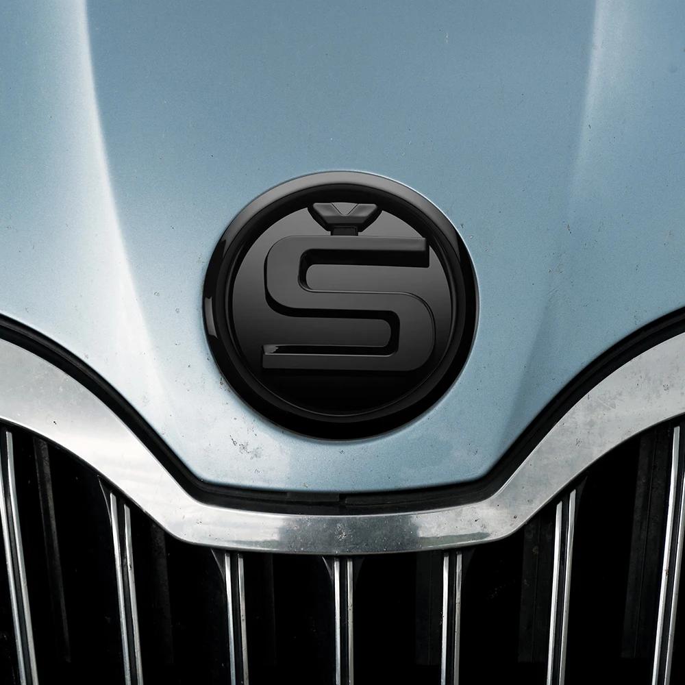 2025 New Badge For Skoda Hood Sticker 110mm Black S Logo Emblem For SKODA ENYAQ SUPERB OCTAVIA KAMIQ KODIAQ FABIA SCALA Skoda St