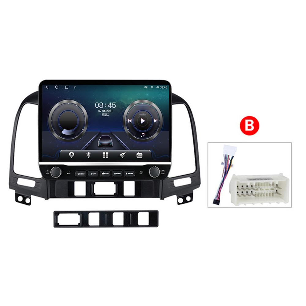 Автомобильное радио на базе Android для Hyundai Santa FE 2006-2012 с кнопочной ручкой, 10-дюймовый мультимедийный плеер, навигация, GPS, Carplay 2 + 32 ГБ