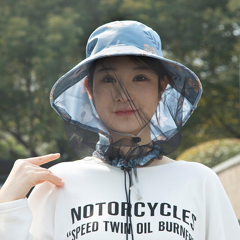 Женские многофункциональные дышащие козырьки для защиты от солнца, кепки, кепки из полиэстера, сетка от насекомых и комаров, лето, 6 стилей