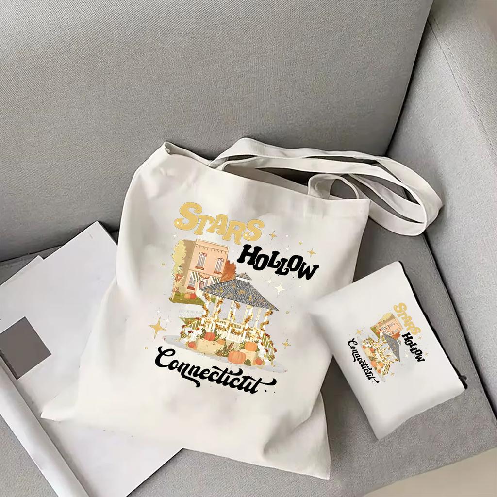 Stars Hollow Fall Vintage Tote Bag Gilmore Girls Tote Bag Stars Hollow Women Canvas Bag Gilmore Girls Merch Lukes Diner Tote Bag