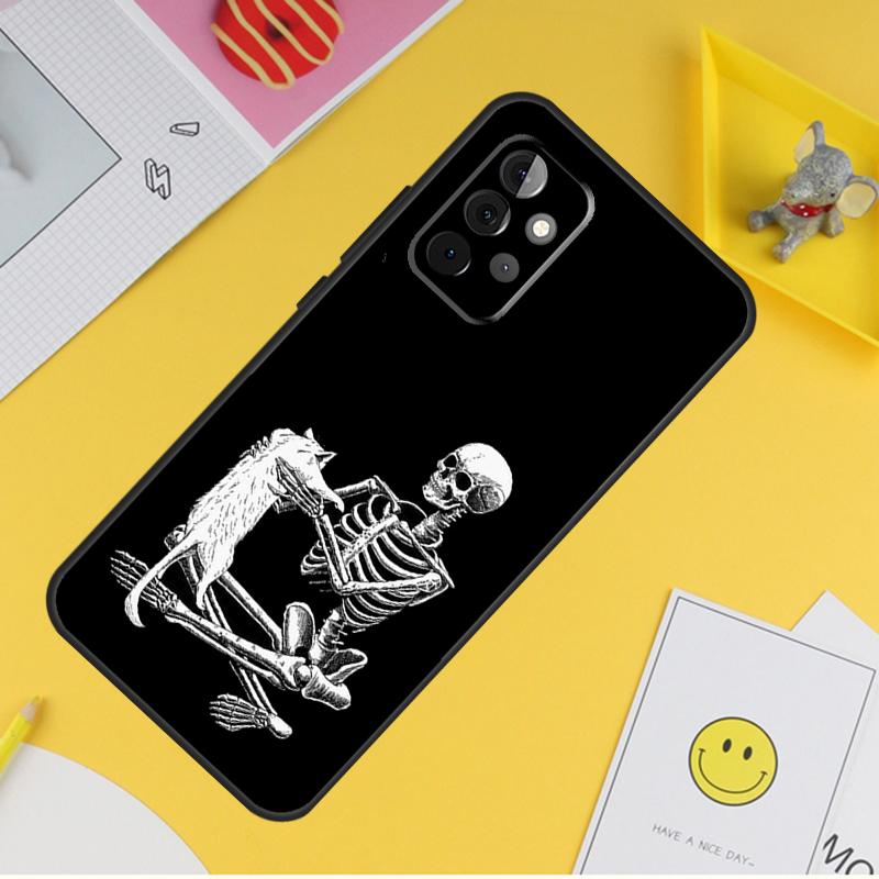 Эстетический чехол-скелет для Samsung Galaxy A34 A35 A14 A15 A25 A53 A33 A13 A52 A32 A12 A51 A71 A54 A55